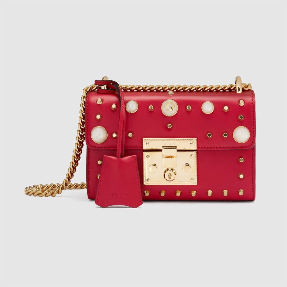Gucci Padlock small studded shoulder bag